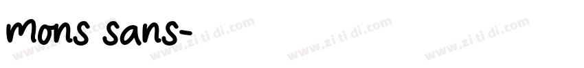 mons sans字体转换